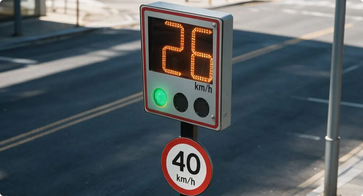 Lombada eletrônica de controle de velocidade